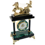 Marble pattern clock with Roman chariot Highclass 42cm 1