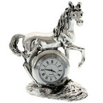 Figurina cal highclass cu ceas argintiu 10 cm 1
