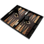 Exclusive carved wood backgammon game 1