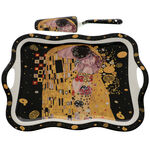 Cake tray with black Klimt Kiss palette 2