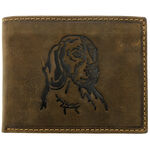 Men's wallet brown natural leather dog RFID 1