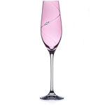 Set with 2 Champagne Glasses Pink Silhouette 3