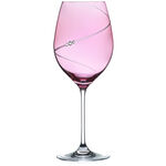 Set of 2 Pink Crystal Silhouette Wine Glasses 3