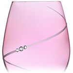 Set of 2 Pink Crystal Silhouette Wine Glasses 4