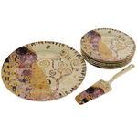 Set of Porcelain Plates kiss by Gustav Klimt 1