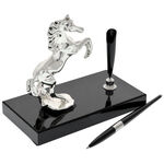 Highclass Silver Horse pen holder 9