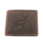 Men's Brown Leather wallet with Deer