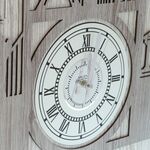 Ceas de perete lemn cu argint Around the World 80cm 6