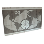 Luxury wall clock world map 80cm 4