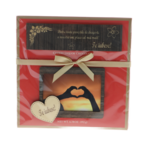 Personalized chocolate with picture and message I love you