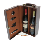 Box with accessories and bottles of Italian red wine 2