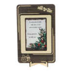 Card Christmas Quiet Holidays wood with support