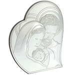 Set of 2 silver icons, Holy Family and Virgin Mary 15cm 1