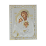 Icoana ortodoxa argintata Sfanta Familie Exclusiv 26cm 2