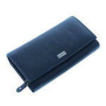 Women’s Wallet Dark Blue Natural Leather La Scala 18 cm
