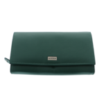 Women's wallet Green natural leather La Scala 18cm 1