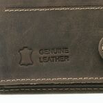 Gemini wallet natural leather brown with staple 6