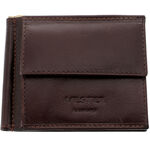 Brown Leather Wallet with Money Clip 1