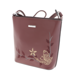 Silvia Rosa burgundy embroidered purse 23cm 1