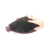 Silvia Rosa burgundy embroidered purse 23cm 8