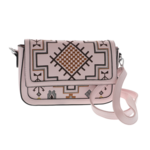 Pastel pink bag Silvia Rosa multicolore embroidered 25x17cm 2