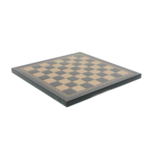 Elegant chess with leather board and acacia wood pieces 26cm 8