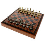 Exclusive chess brown floral leather 1