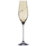 Pachet 4 pahare cristal Amber Silhouette, vin și șampanie 3