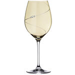 Pack of 4 Amber Silhouette crystal glasses, wine and champagne 7
