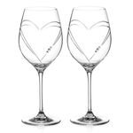 Set of 2 red wine glasses crystal Diamante 470 ml