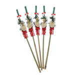 Set of 5 sticks Santa Claus bamboo Grinch 3