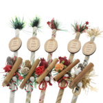 Set of 5 Santa Claus sticks with newspaper messages 50cm 3