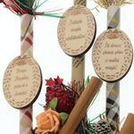 Set of 5 Santa Claus sticks with newspaper messages 50cm 6