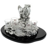 Set of 6 crystal glasses with Highclass dragon stand 2