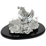 Set of 6 crystal glasses with Highclass dragon stand 4