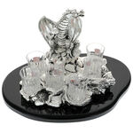 Set of 6 crystal glasses with Highclass dragon stand 6