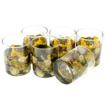 Set of 6 brown hand-painted whiskey glasses 2