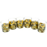 Set of 6 brown hand-painted whiskey glasses 3