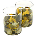 Set of 6 brown hand-painted whiskey glasses 4