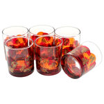 Set of 6 hand-painted orange whiskey glasses 2