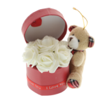 Valentine's women gift set with roses, perfume and teddy bear 5