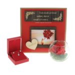 Women's Gift Set dreams with chocolate, rose and silver jewelry