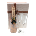 Gift Set Moet Nectar Imperial Rose with Crystal glasses