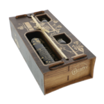 Wooden wedding gift set personalized wine with glasses in a wooden box 5