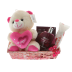 Gift set for girlfriend with teddy bear and perfume water 2