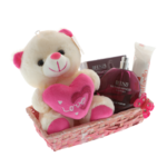 Gift set for girlfriend with teddy bear and perfume water