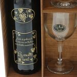 Personalized wine gift set Years and glasses, wooden box 7