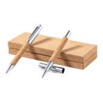 Pen and metal roller set with cork in gift box Odegor 1