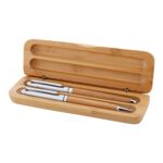 Set of pen and metal roller with Chimon bamboo