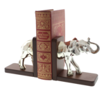 Silver Elephant Bookend Set 16cm